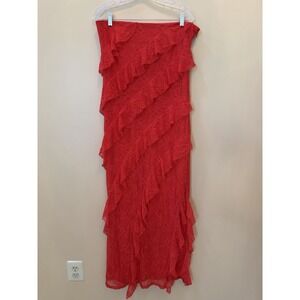 Women's Wild Fable Red Lace Strapless Dress Size Large NWT